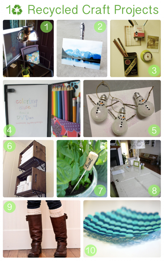 10 Recycled Craft Projects - Peach of Mind