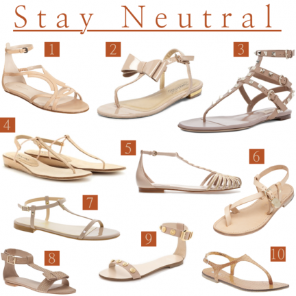 10 Pairs of Nude Sandals - Peach of Mind