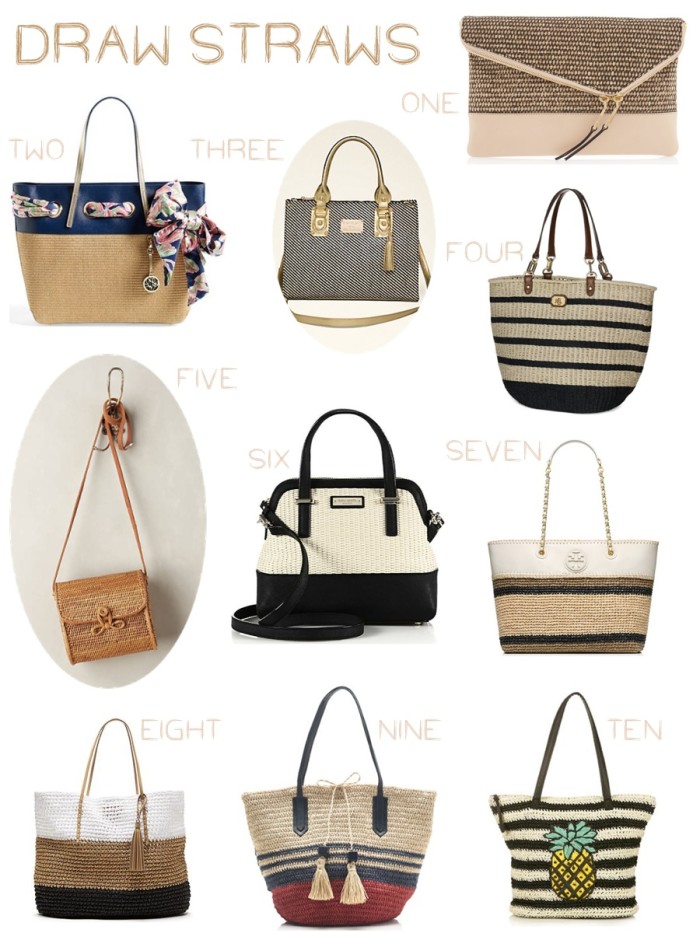 10 Straw Handbags Peach of Mind