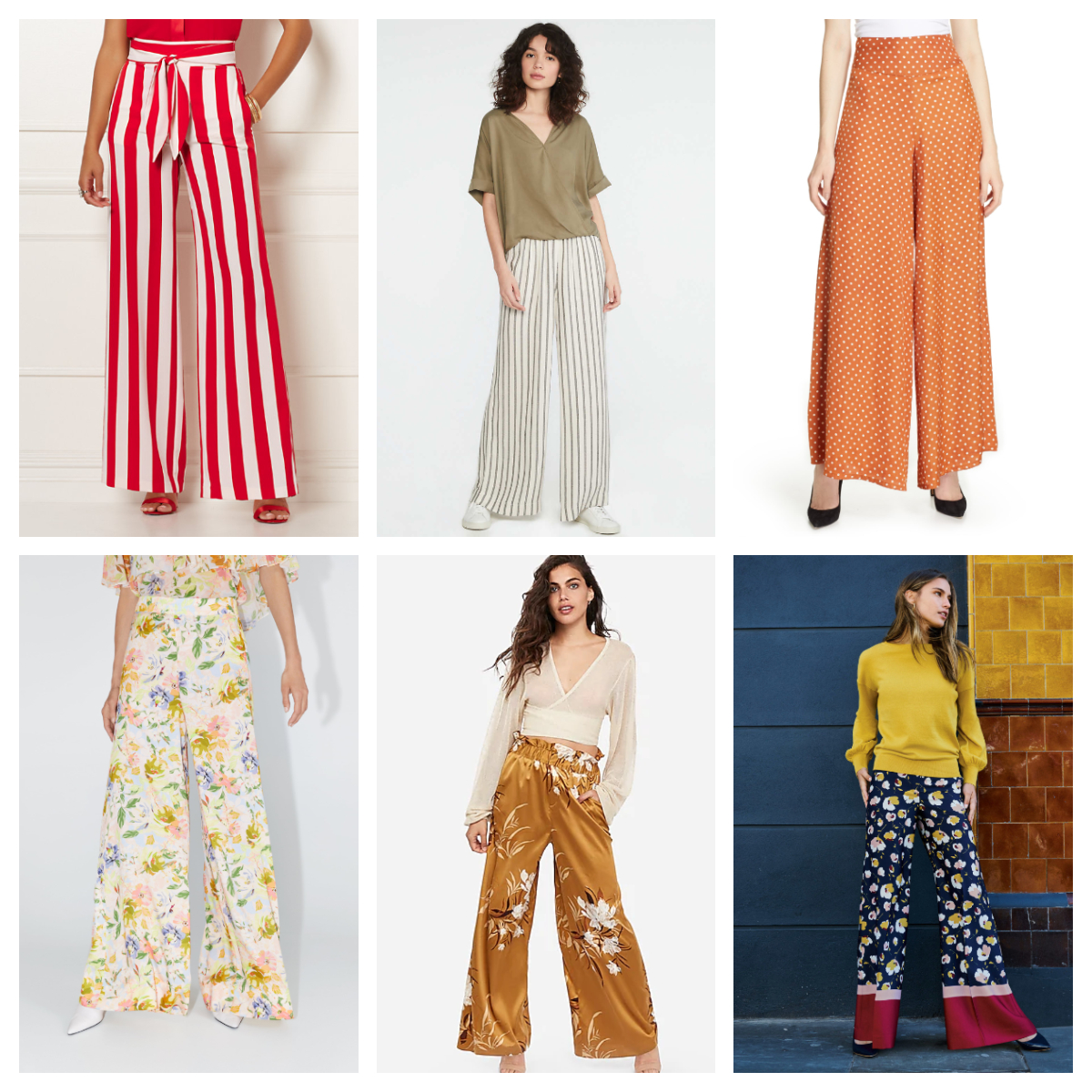 Patterned Palazzo Pants - Peach of Mind